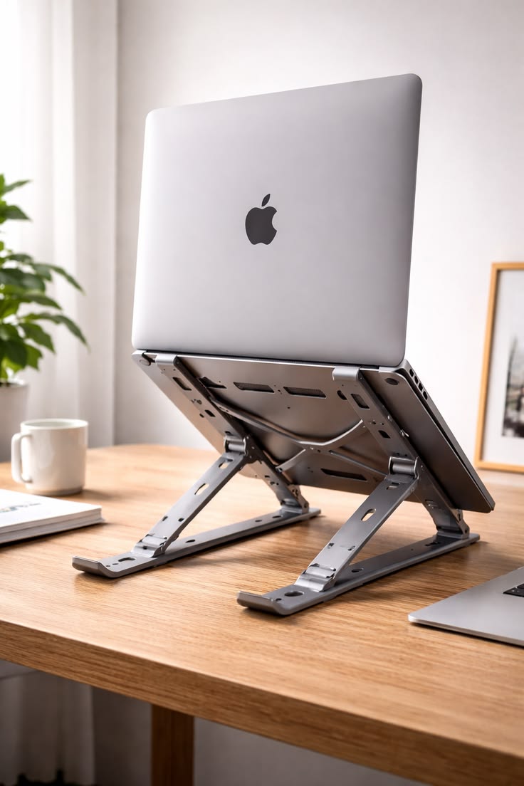 Portable Aluminium Laptop Stand – Adjustable Desk Holder for Laptops, MacBooks & Tablets