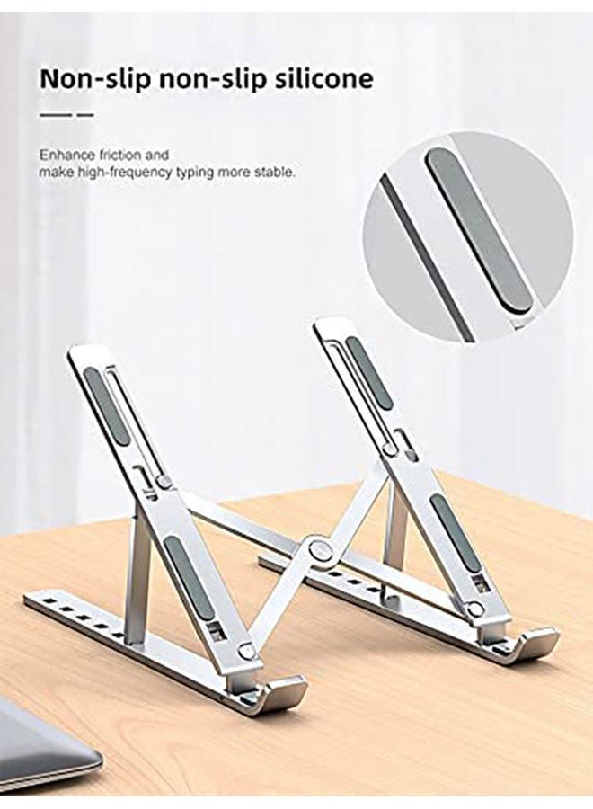 Portable Aluminium Laptop Stand – Adjustable Desk Holder for Laptops, MacBooks & Tablets - photo 3