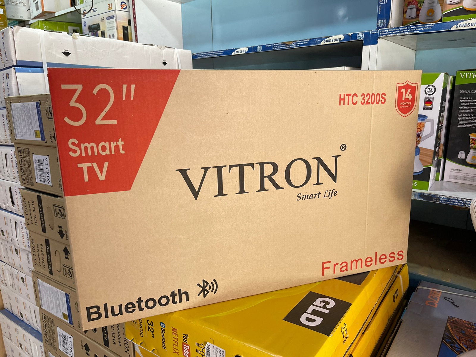 Vitron 32-Inch Android Smart TV – Frameless HD TV with Netflix, YouTube & Built-in Decoder
