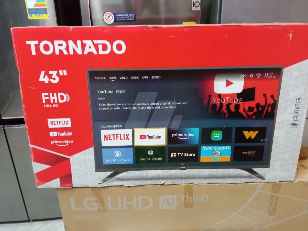 Tornado 43-Inch Smart TV – Frameless TV with Netflix, YouTube & Built-In Decoder - photo 2