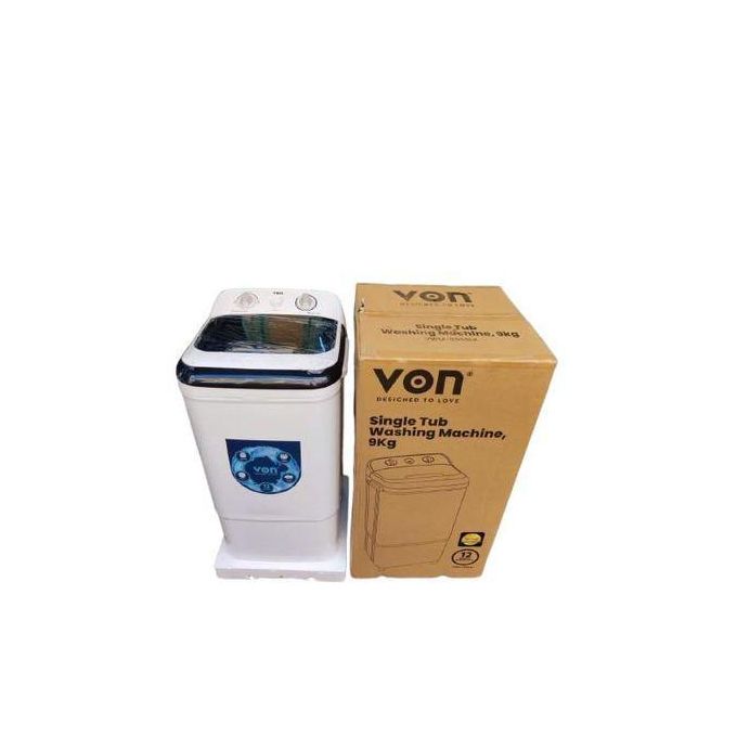 Von 9KG Semi-Automatic Single Tub Washing Machine VWM-096SLK – Powerful Wash & Low Noise - photo 2