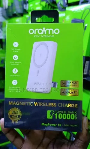 Oraimo MagPower 15 10,000mAh Magnetic Wireless Power Bank – 22.5W Fast Charging - photo 2