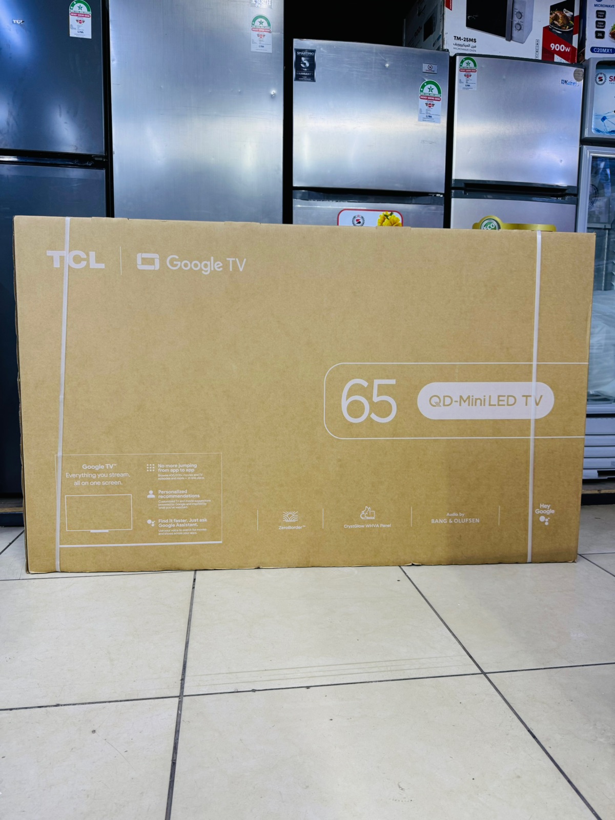 TCL 65-Inch QD-MiniLED 4K Google TV C8K – Frameless Smart TV