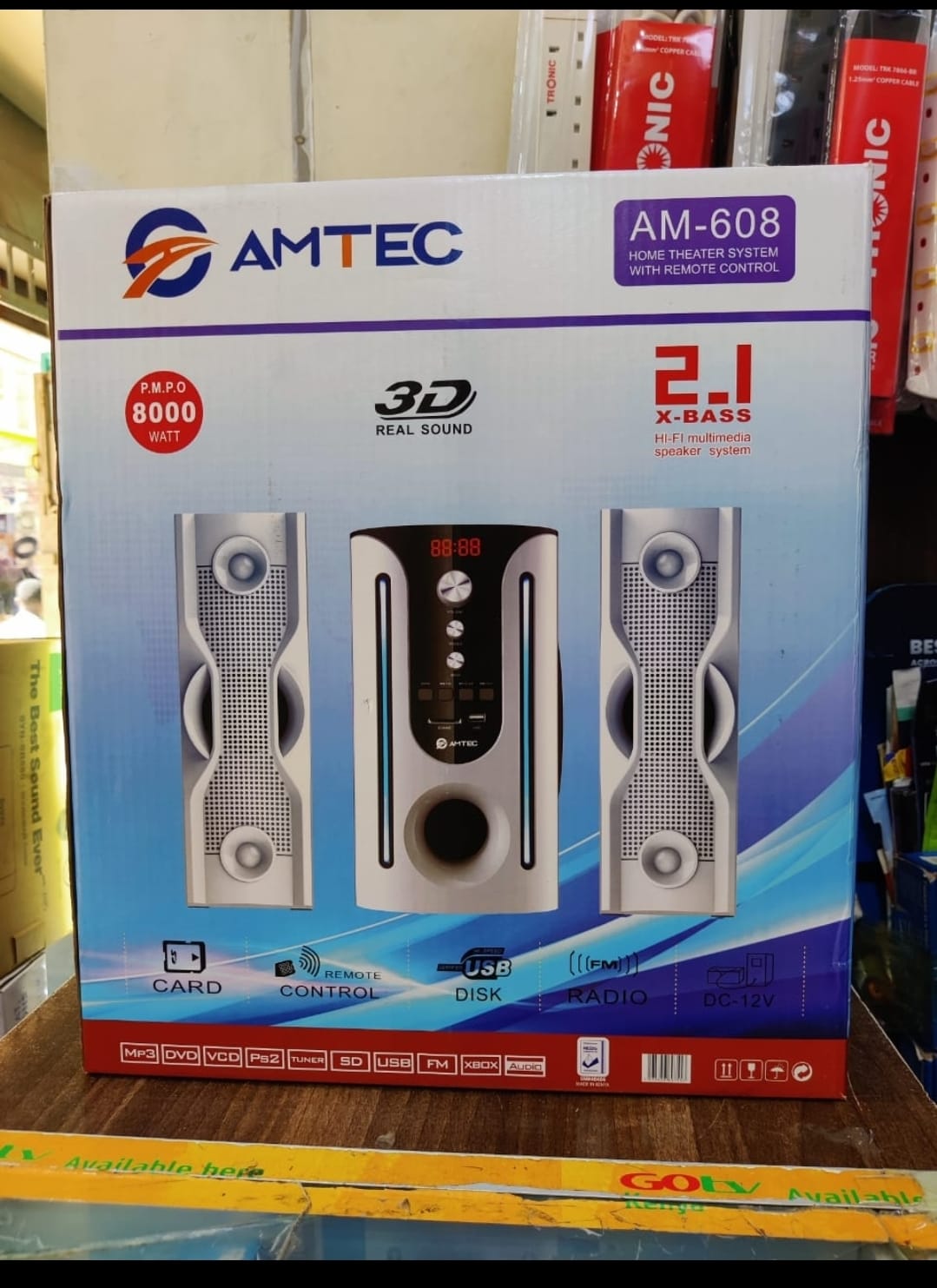 Amtec AM-608 2.1 Home Theater System – 8000W PMPO