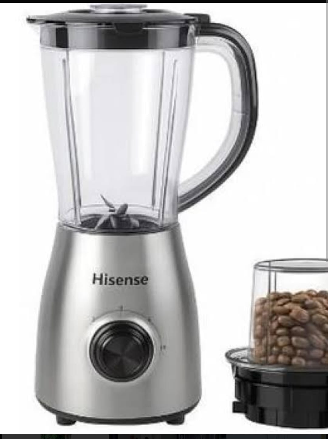 Hisense 2-in-1 Blender with Knob Control & Chopper Bowl – Silver - photo 2