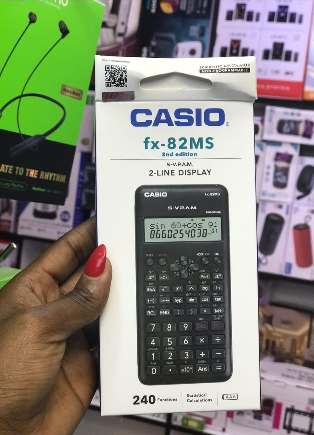 Casio FX-82MS 2nd Edition Scientific Calculator – 240 Functions, 2-Line Display