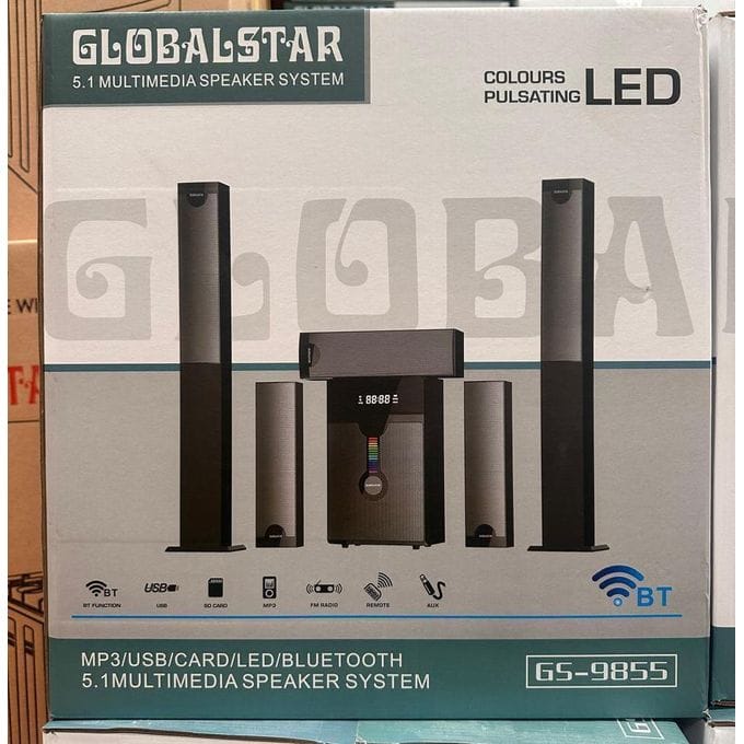 Globalstar Home Theater 5.1 X-Bass GS-9855 – 120W Surround Sound System