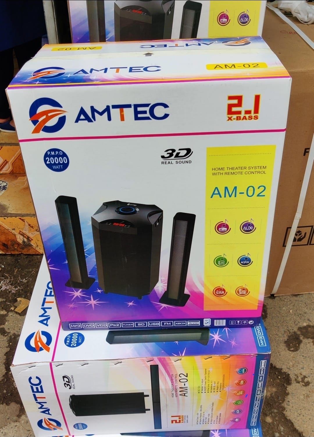 Amtec AM-02 2.1 Home Theater Sound System – X-Bass