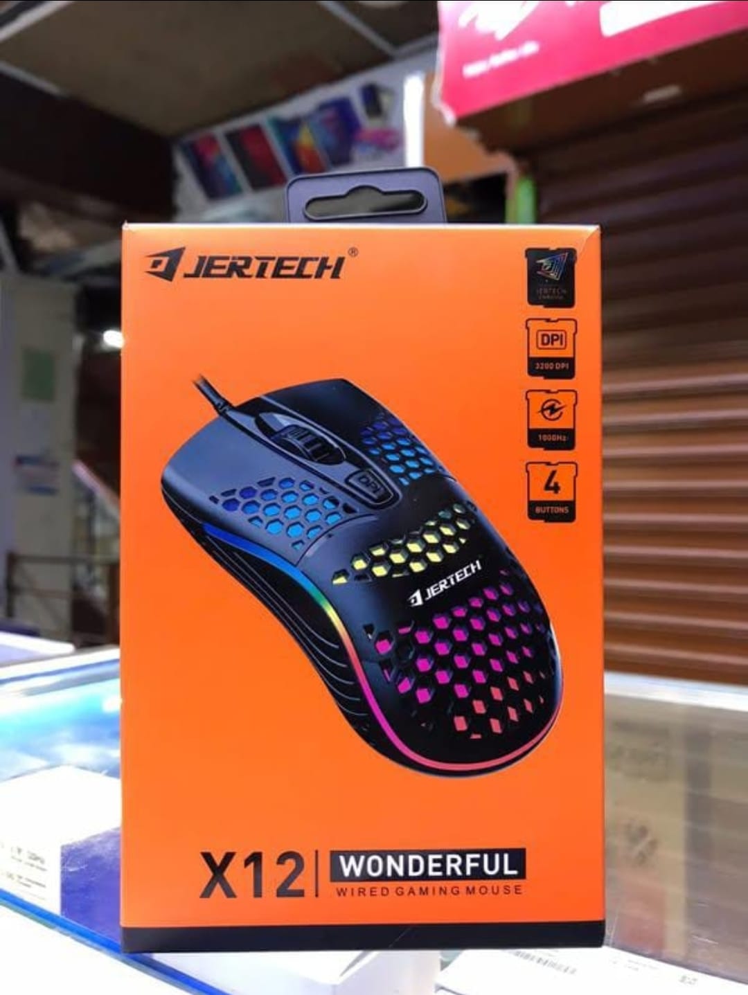 JERTECH X12 Wired Gaming Mouse – 3200 DPI, 1000Hz