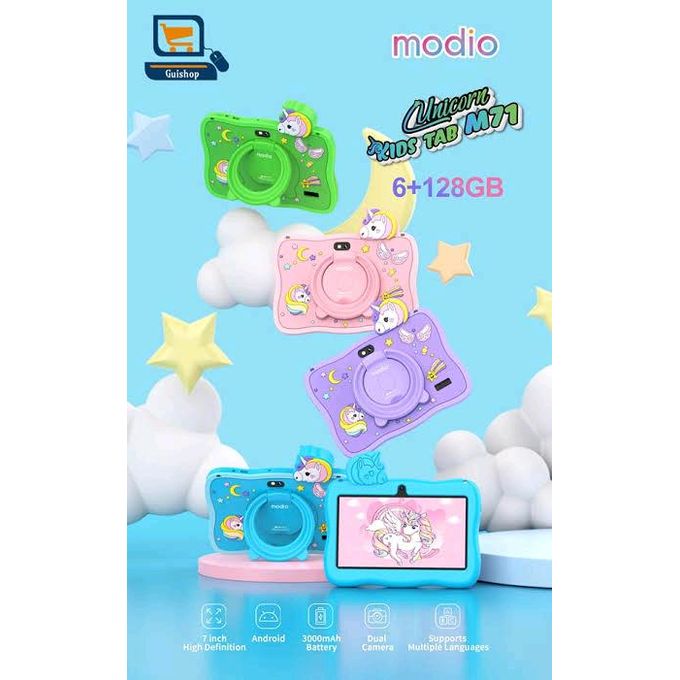Modio M71 Kids Tablet 7-Inch 6GB RAM 128GB with Unicorn Case & Stylus - photo 2