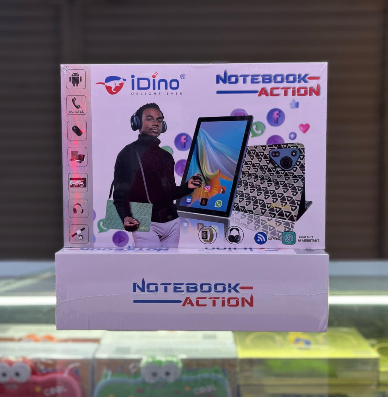 iDino Notebook Action 10.1-Inch Android Tablet 8GB RAM 512GB Dual SIM with Keyboard
