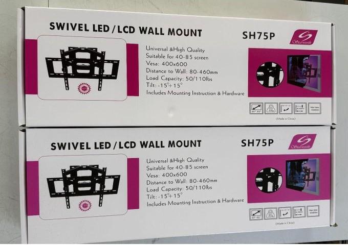 SH75P Full Motion Swivel TV Wall Mount Bracket – Heavy Duty Double Arm for 32–85 Inch TVs - photo 2