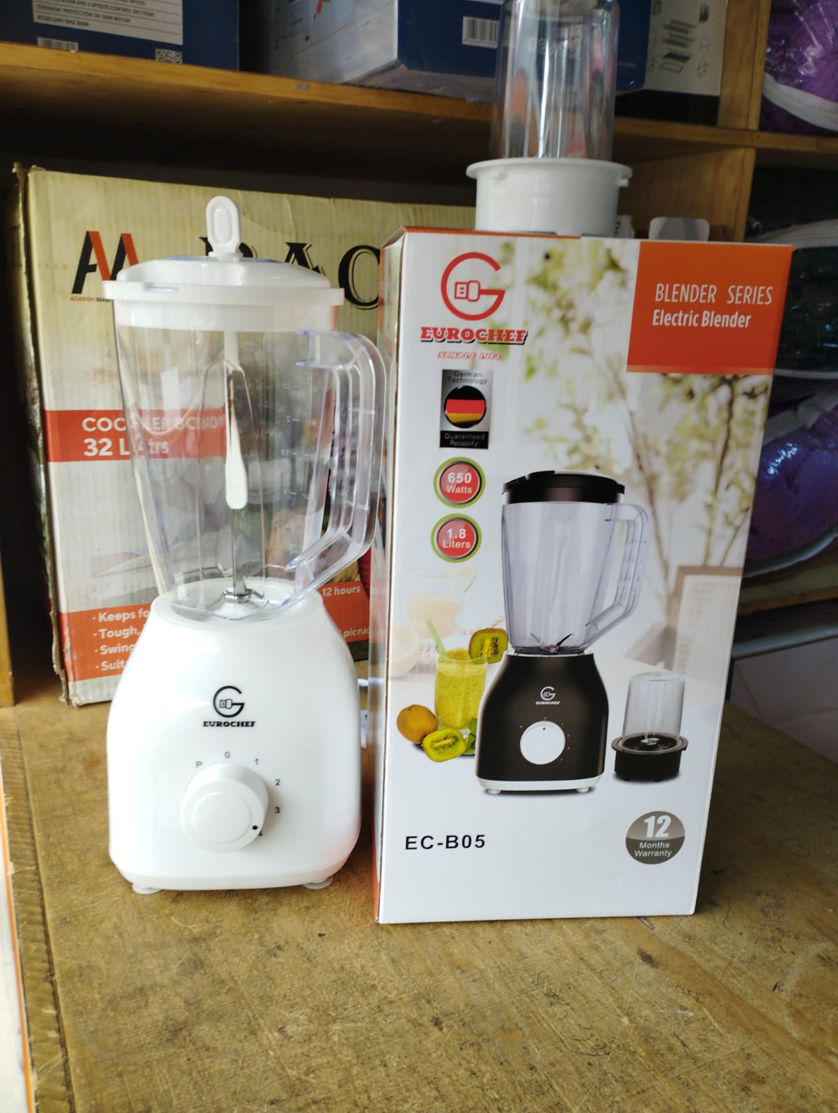 2-in-1 Electric Blender 1.8L 650W – 4-Speed Blender with Grinder Attachment & Pulse Function