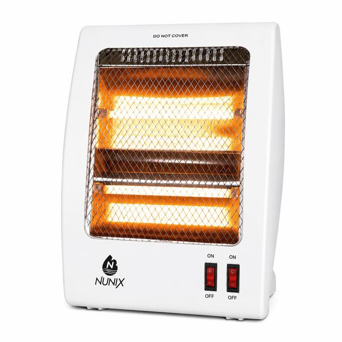 Nunix NH-02 Portable Electric Room Heater 800W – Quartz Heater with Overheat & Tip-Over Protection