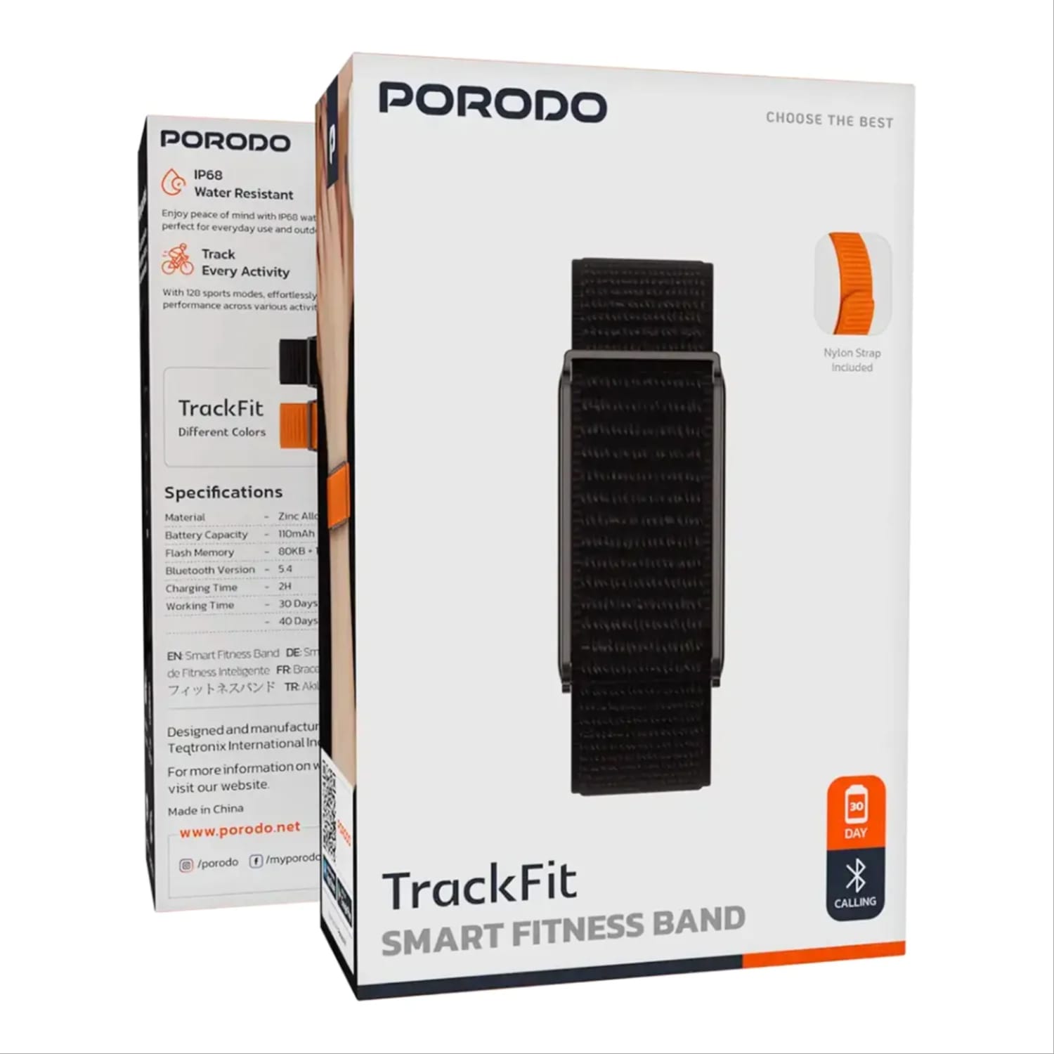 Porodo TrackFit Smart Fitness Band – Fitness & Activity Tracker