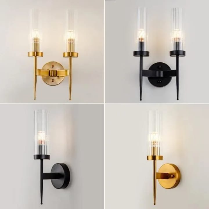 Modern LED Wall Sconce Light – Gold & Black | Single & Twin - photo 2