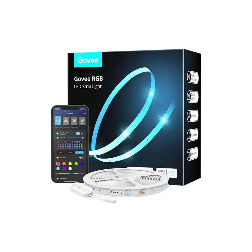 Govee RGB LED Strip Light – Smart WiFi & Bluetooth LED Light Strip - photo 2
