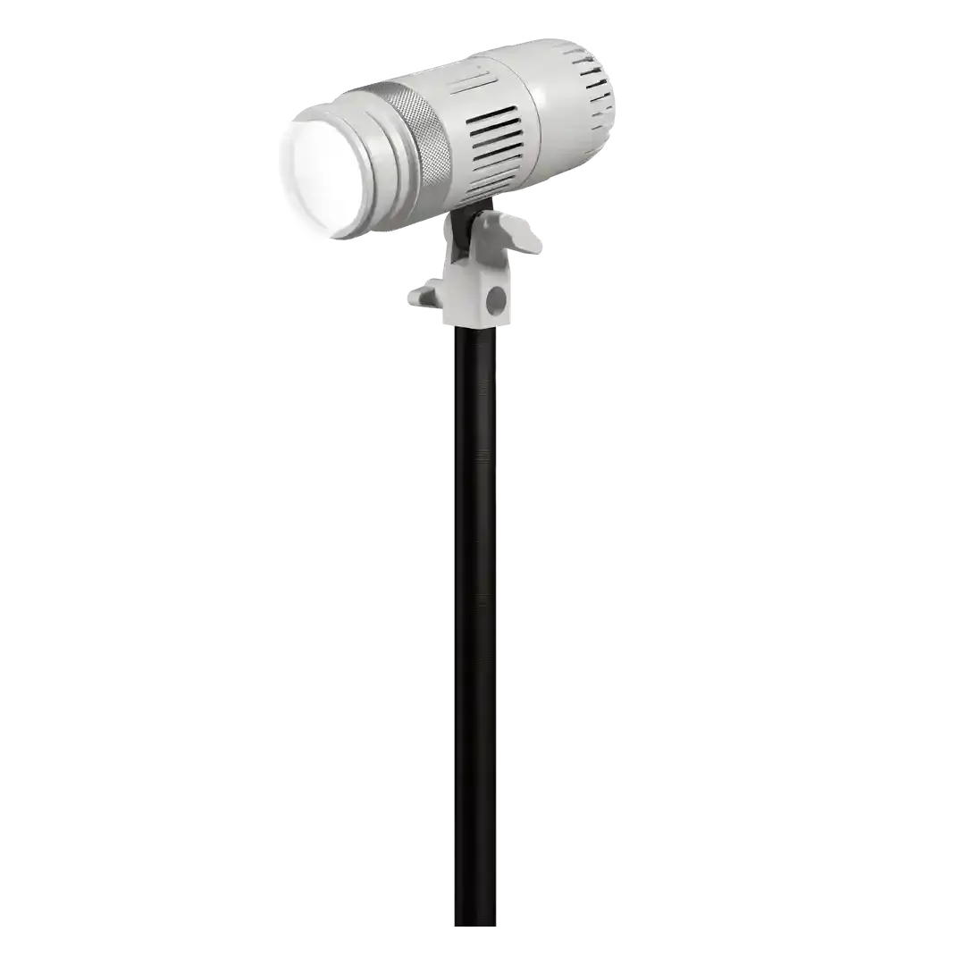 Porodo Cannes Vision Portable LED Photography Spotlight – 20W Dimmable 6500K Video Light - photo 2