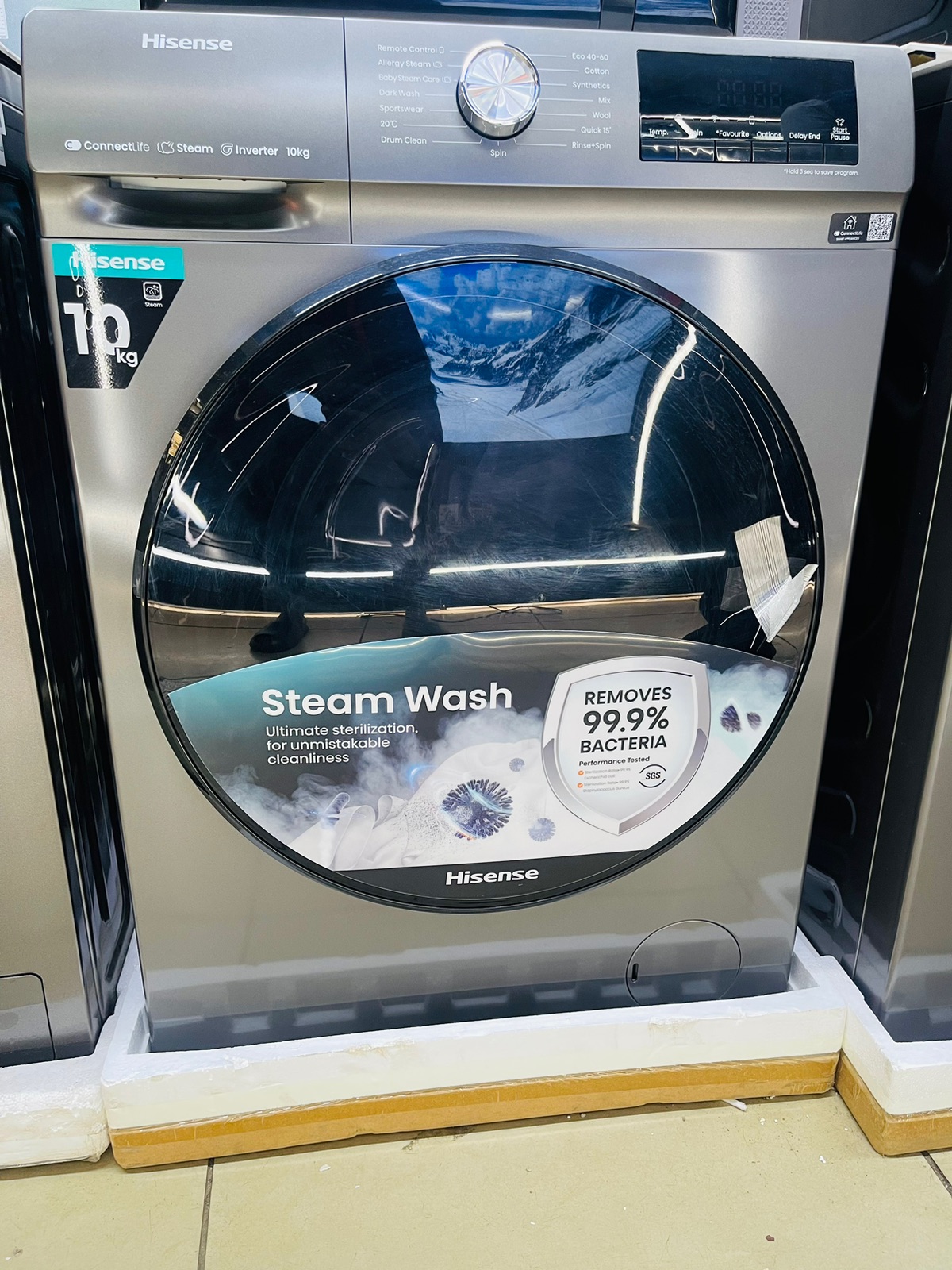 Hisense 10KG Front Load Washing Machine – Inverter Washer with Steam Care