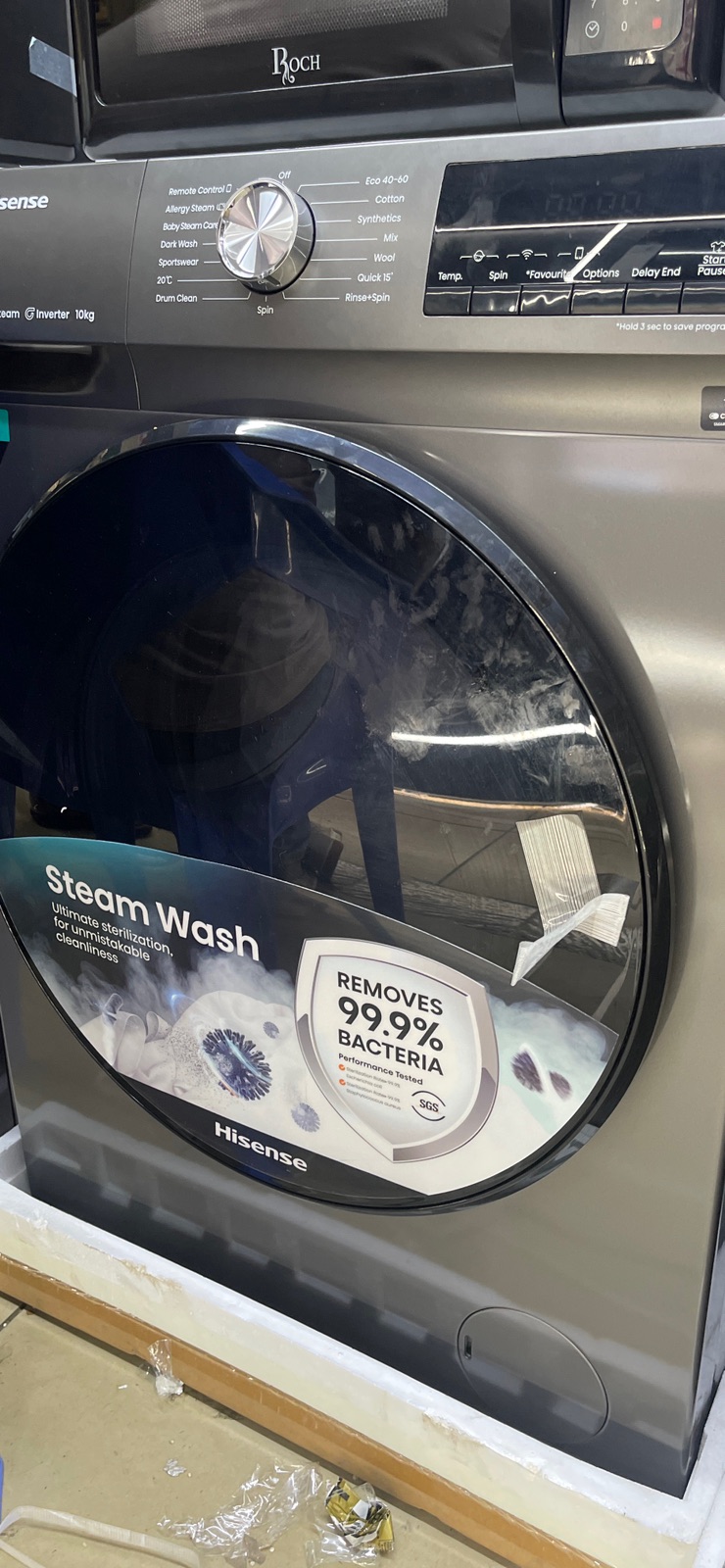 Hisense 10KG Front Load Washing Machine – Inverter Washer with Steam Care - photo 2