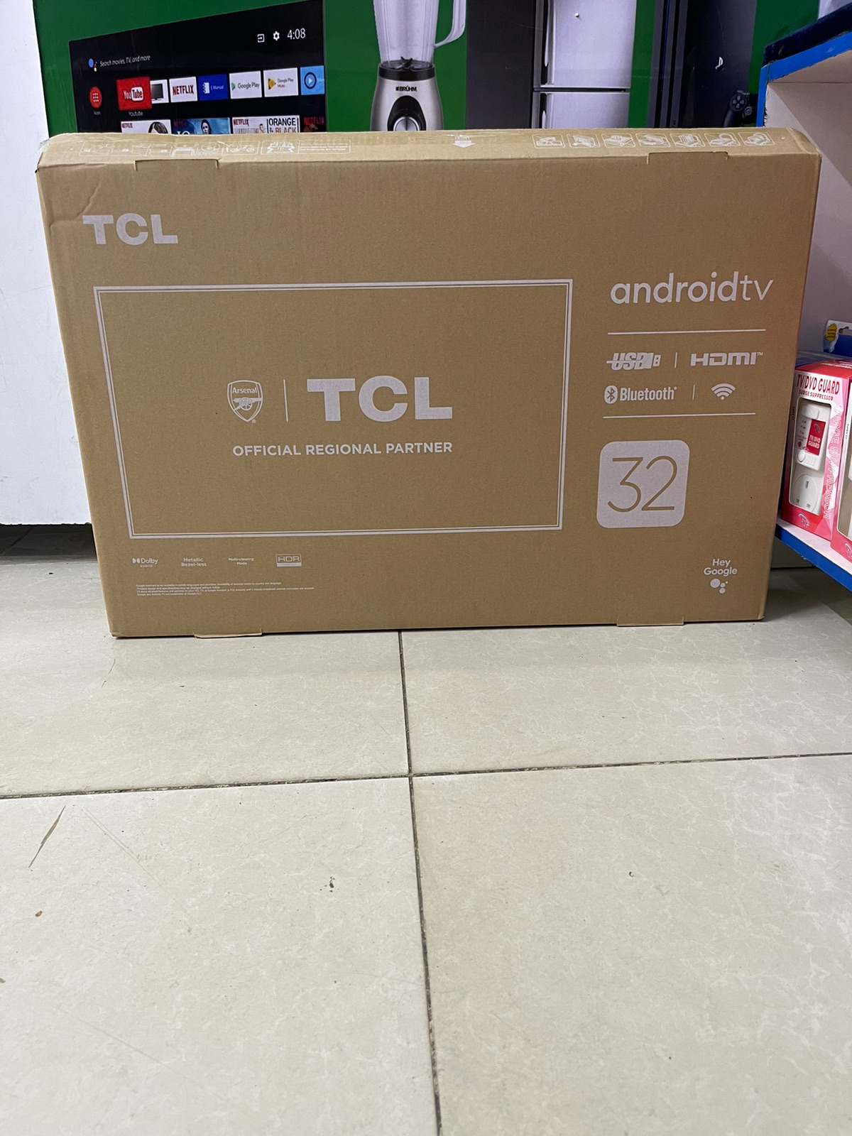 TCL 32-INCH ANDROID SMART TV – FRAMELESS TELEVISION WITH BLUETOOTH, NETFLIX AND YOUTUBE