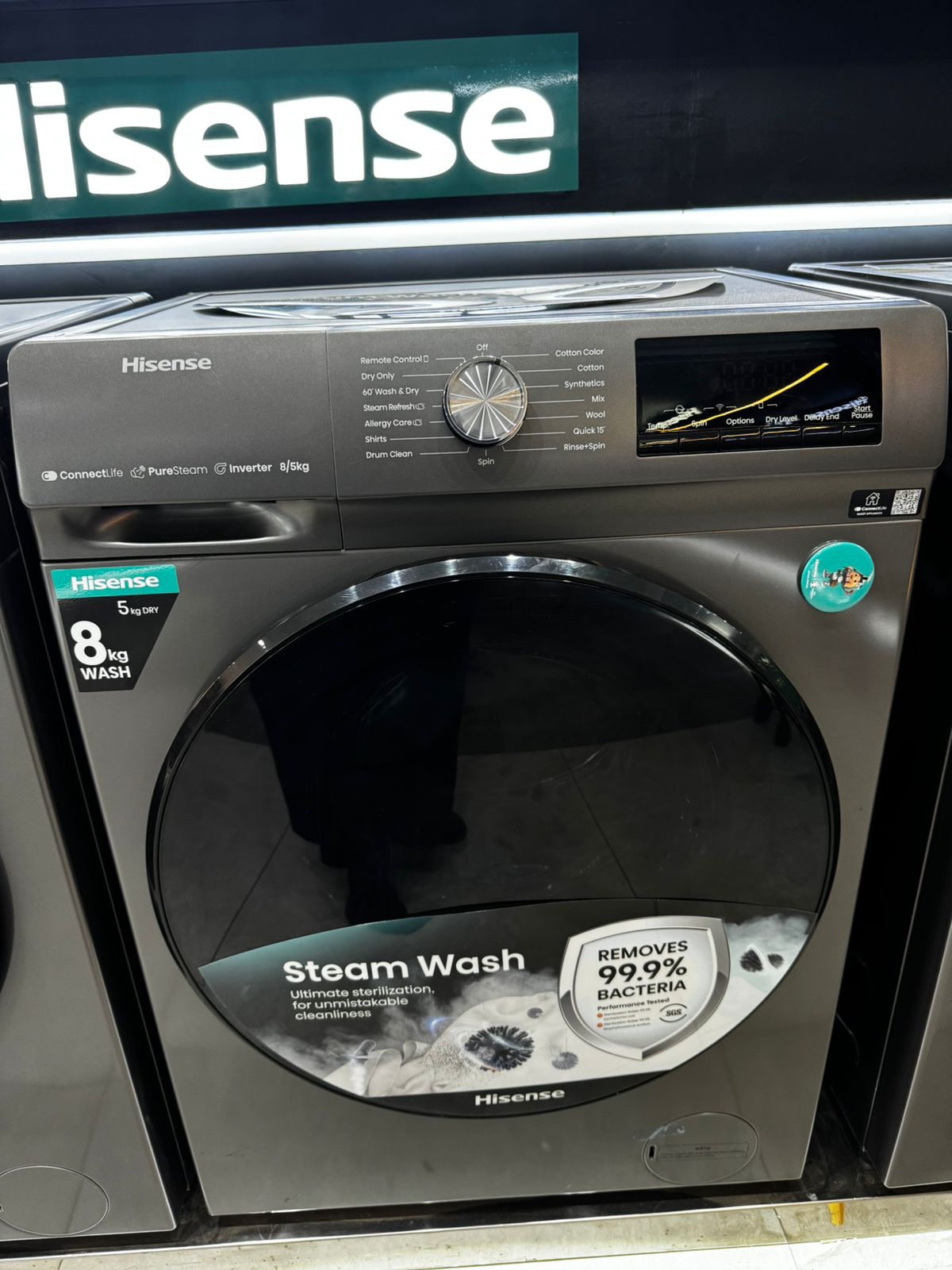 Hisense 8kg/5kg Washer Dryer Combo – 1400 RPM, LED Display & 15 Wash and Dry Programs