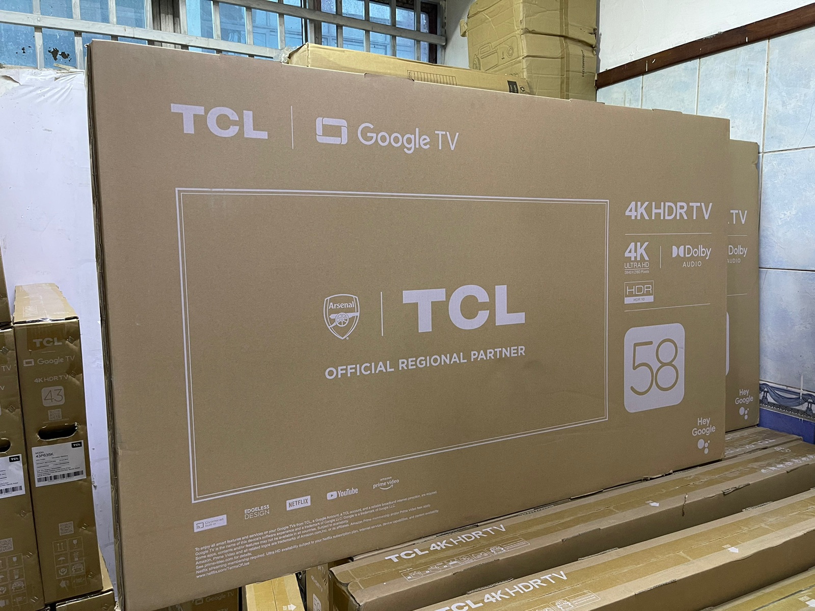 TCL 58-Inch 4K HDR Google Smart TV – Frameless Display with Bluetooth