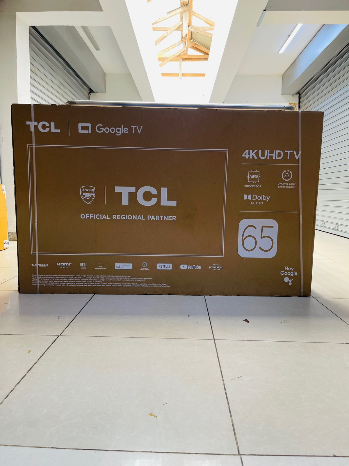 TCL 65-Inch 4K UHD Google Smart TV – Frameless Display with Bluetooth