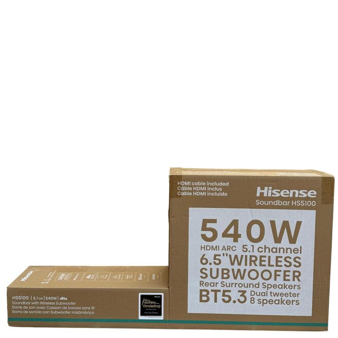 Hisense 5.1 Channel 540W Soundbar – Home Theatre Surround Sound System - photo 2