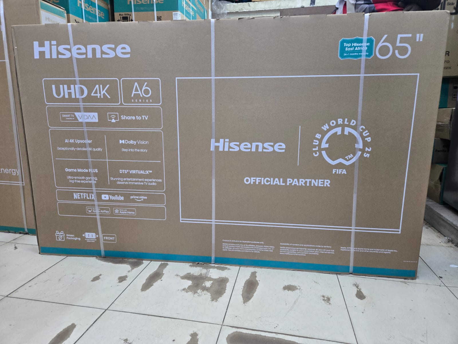 Hisense 65-Inch 4K UHD Smart TV 65A6QKEN – Frameless Design with Bluetooth