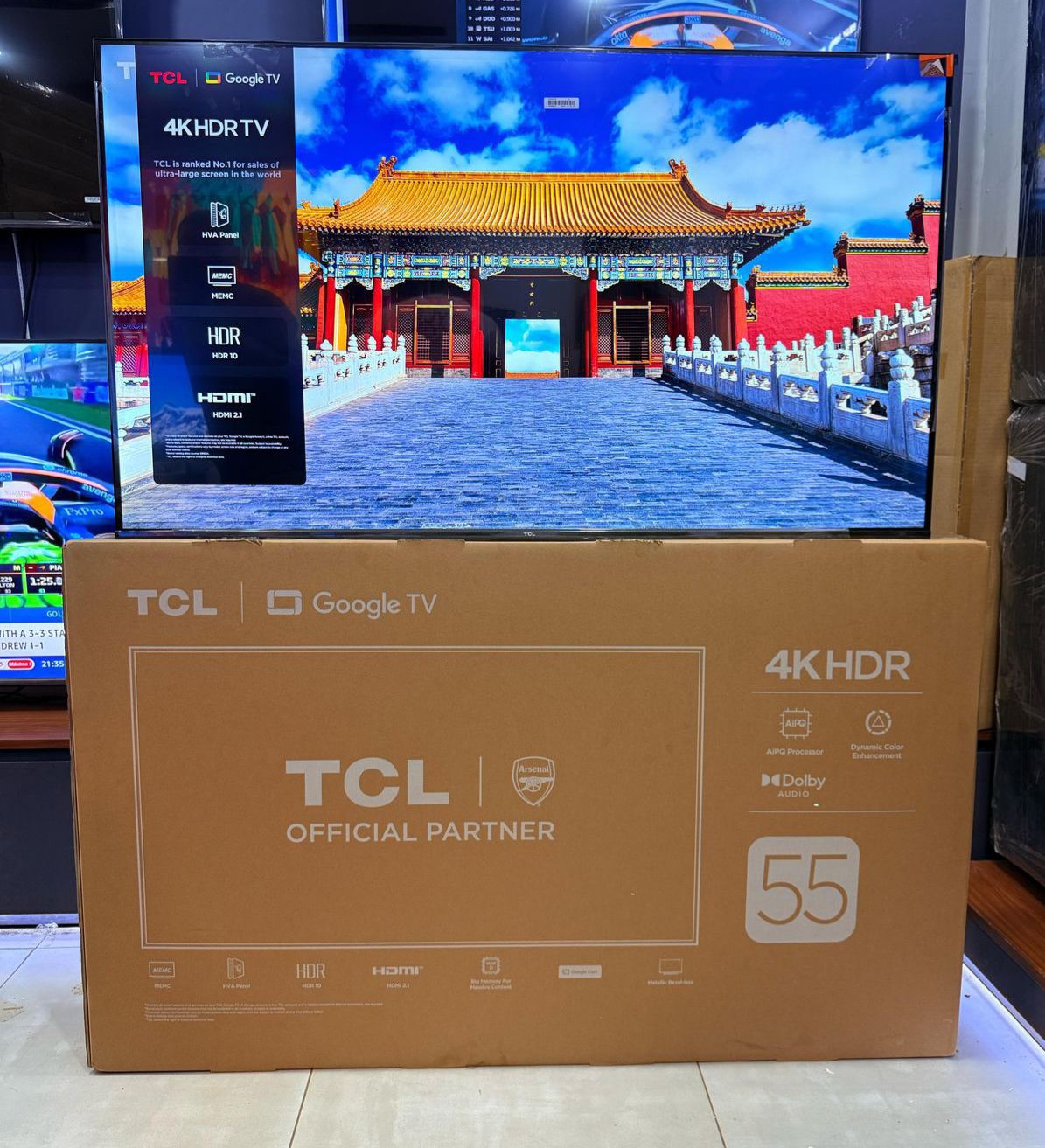 TCL 55-Inch 4K HDR Google TV – AiPQ Processor, MEMC and HDMI 2.1