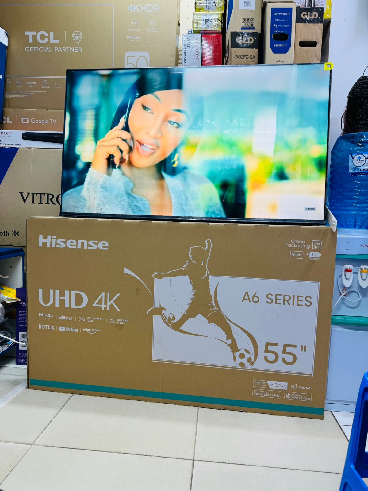 Hisense 55-Inch Smart 4K UHD TV A6 – Frameless Design, Bluetooth, Netflix and YouTube