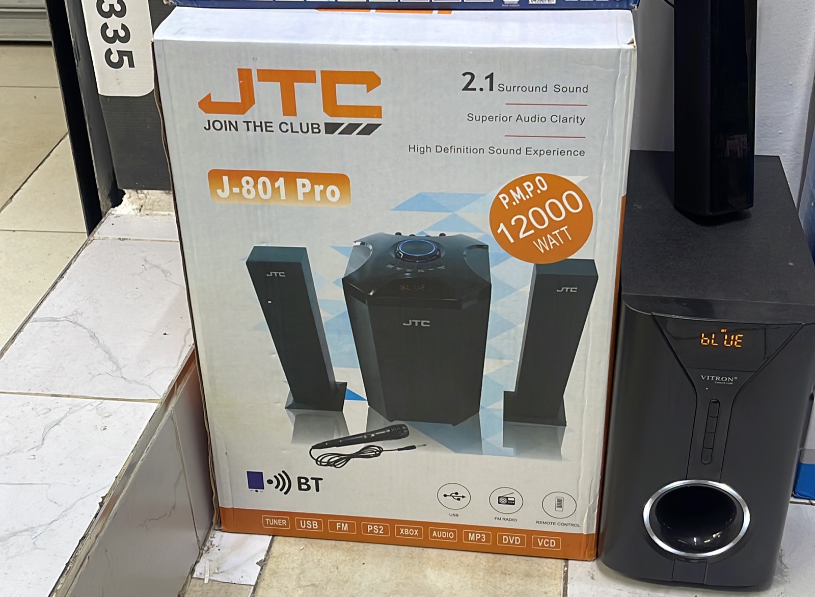 JTC J801 Pro 2.1 Channel Subwoofer – Bluetooth, FM Radio, USB, SD Card and Microphone Support - photo 2