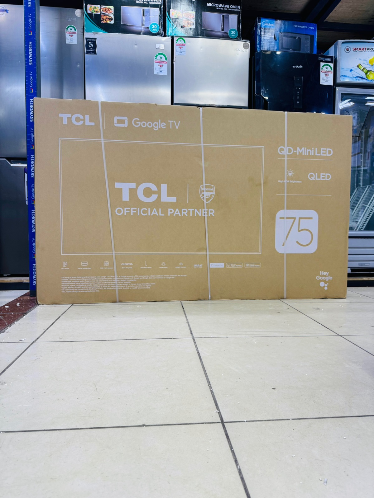 TCL 75-Inch QD-Mini LED 4K Google TV C6K – Frameless Smart TV with Bluetooth, Netflix and YouTube