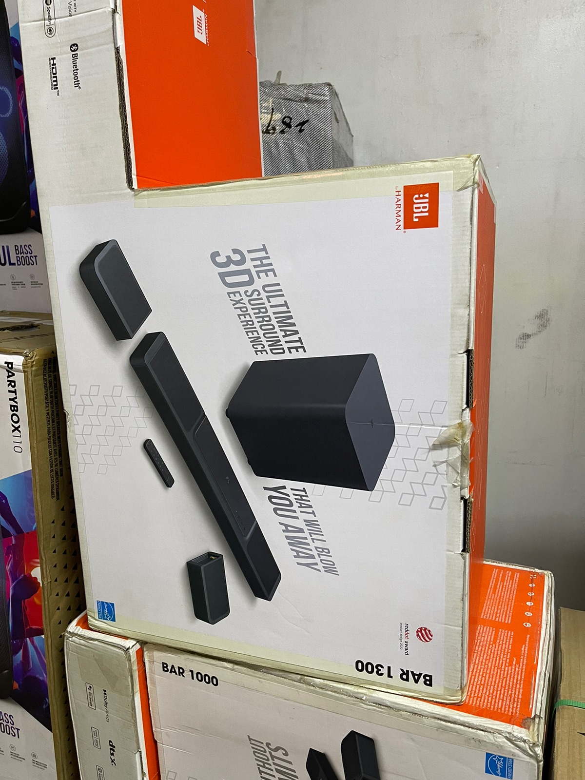 JBL Bar 1300 11.1.4 Channel Dolby Atmos Soundbar with Detachable Surround Speakers and Wireless Subwoofer