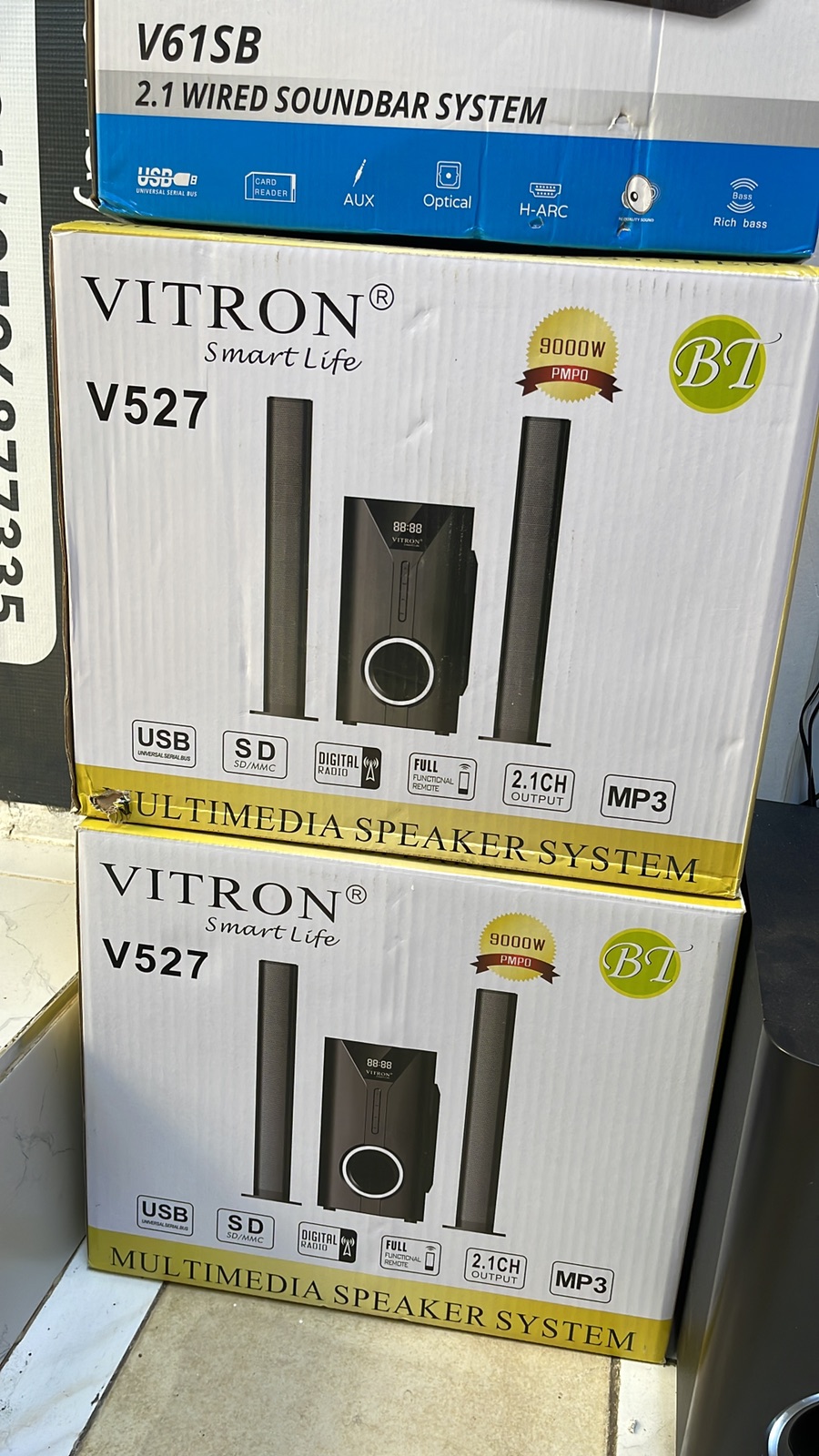 Vitron V527 2.1 Channel Subwoofer Speaker System for Home Entertainment