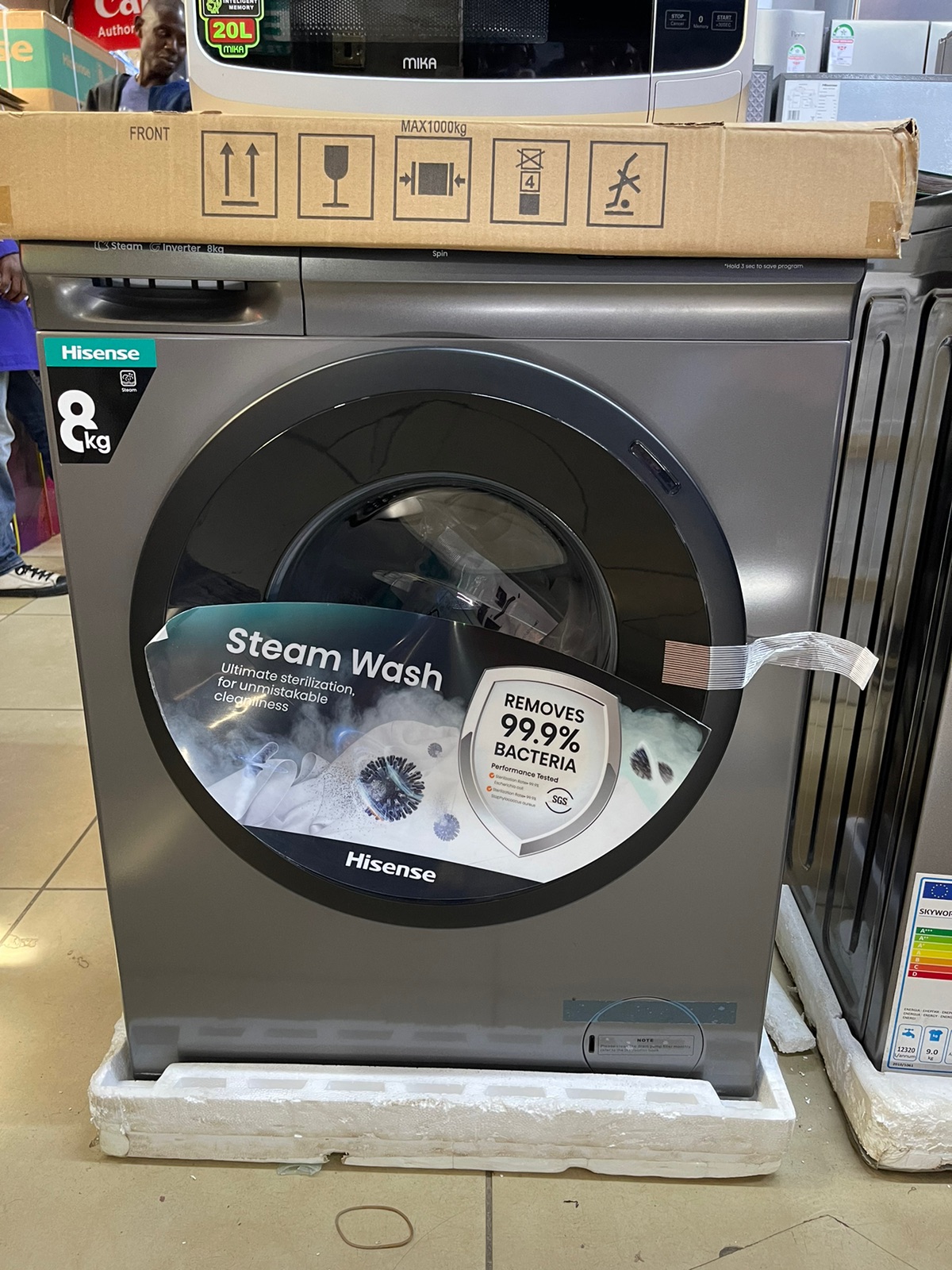 Hisense 8kg Wash and Spin Washing Machine with 1200 RPM and Digital Display