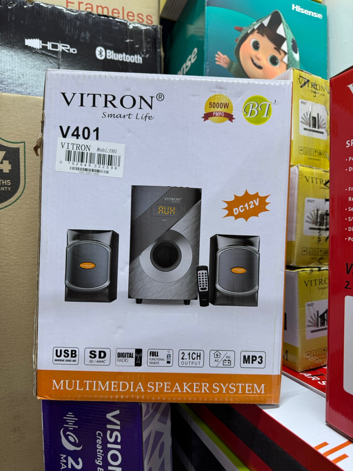 Vitron 2.1 Multimedia Speaker System for Home Audio Entertainment