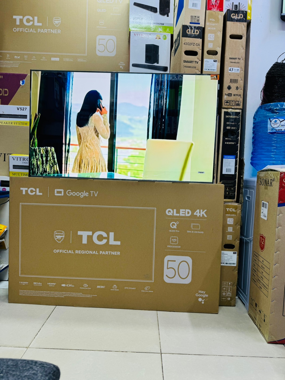 TCL 50-Inch C655 QLED Pro 4K UHD Google Smart TV with Bluetooth