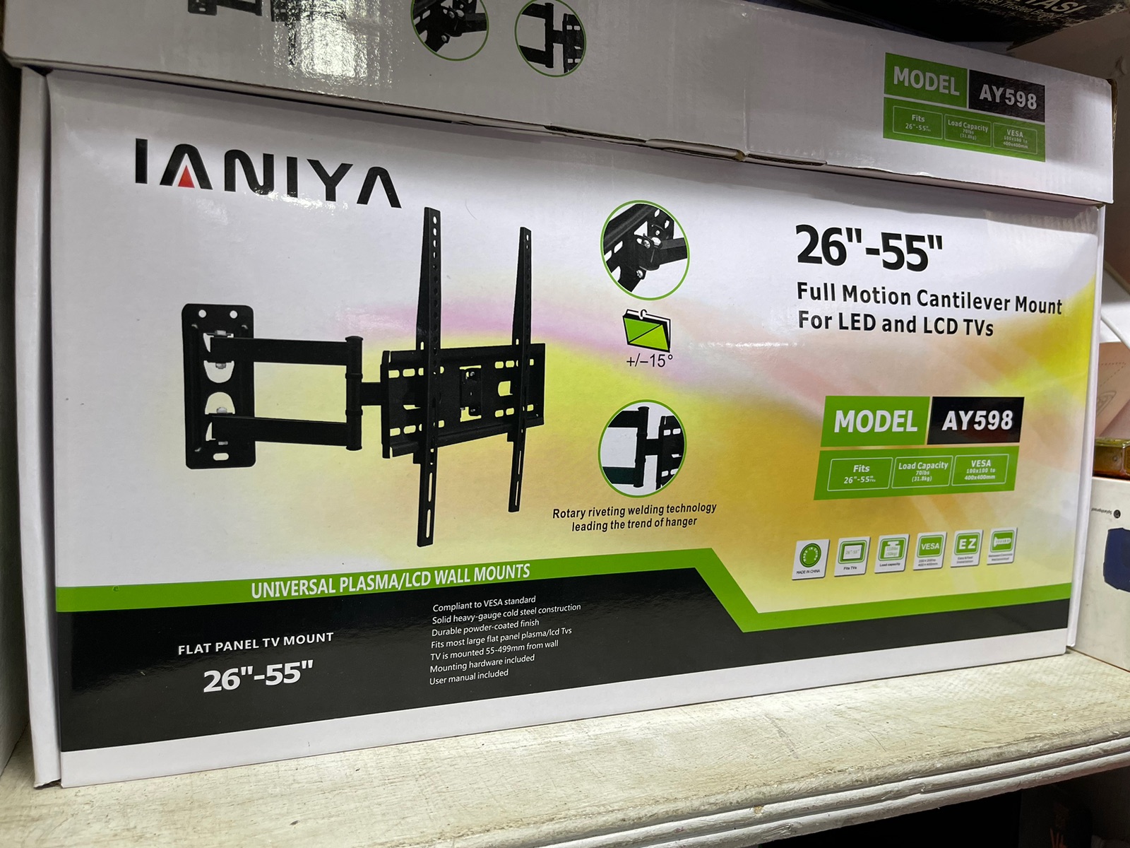 Swivel TV Wall Mount Bracket Adjustable Rotating Television Holder