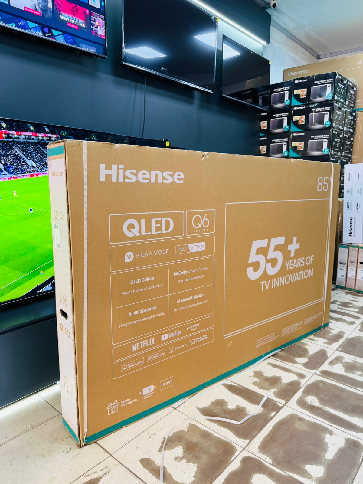 Hisense 85-Inch QLED 4K Smart TV with Dolby Vision, Dolby Atmos and VIDAA