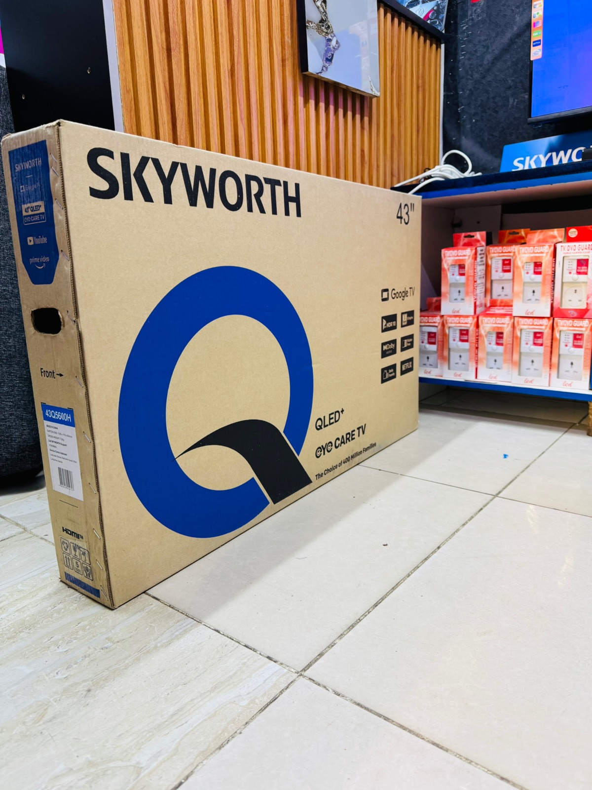 Skyworth 43-Inch QLED Google Smart TV Frameless with Bluetooth, YouTube and Netflix