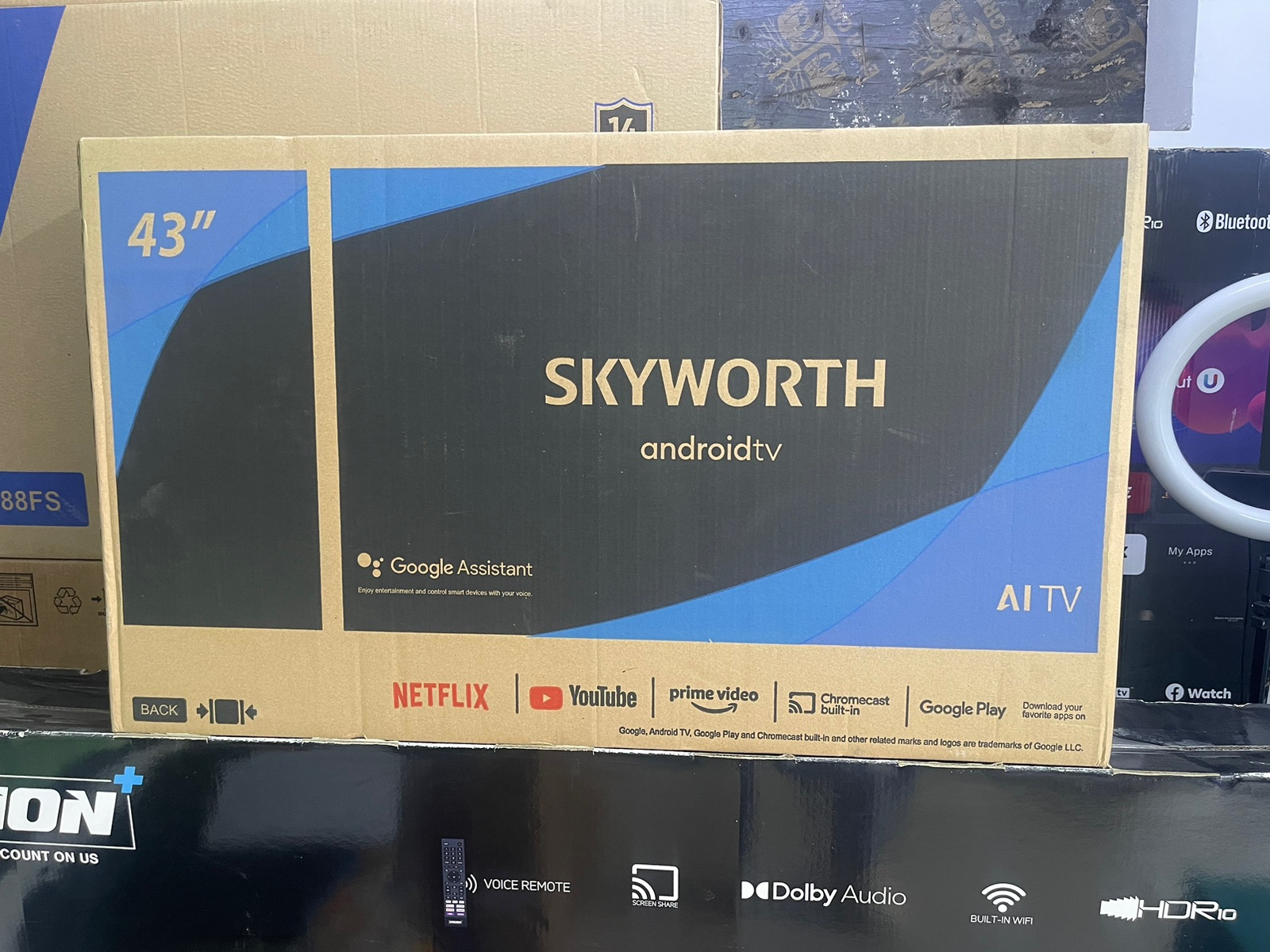 Skyworth 43-Inch Android Smart TV Frameless with YouTube and Netflix