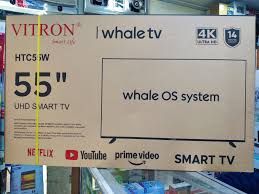 Vitron 55-Inch Whale Frameless Smart TV with Bluetooth, YouTube and Netflix - photo 2
