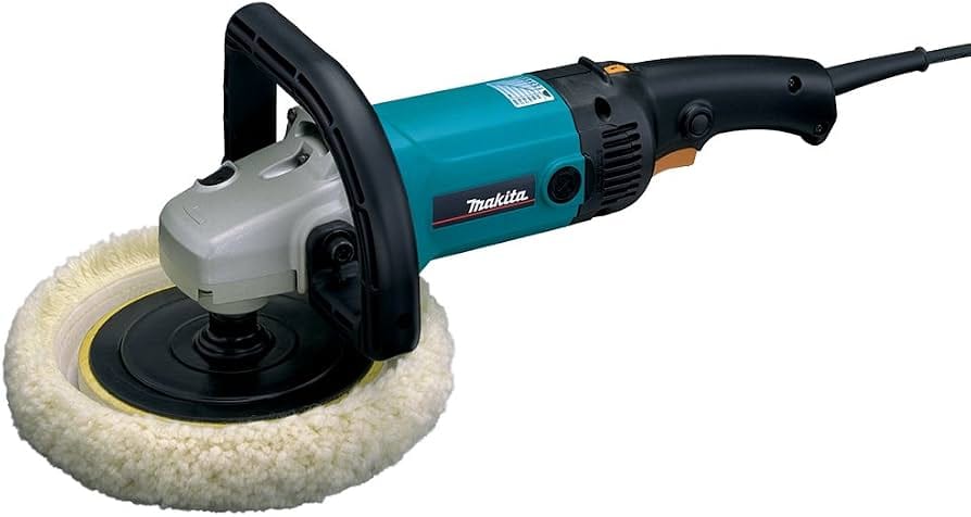 Makita Electric Car Polisher with Wool Buffing Pad and Side Handle for Car Detailing, Polishing and Paint Finishing - photo 2