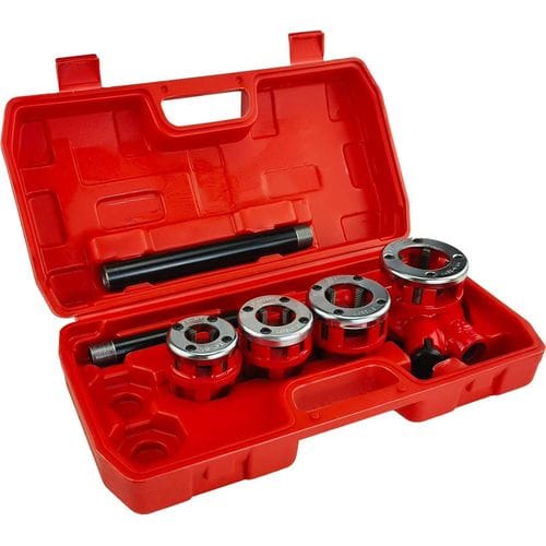 Lenhard Manual Pipe Threading Die Stock Set with 4 Threading Dies, Ratchet Handle and Storage Case - photo 2