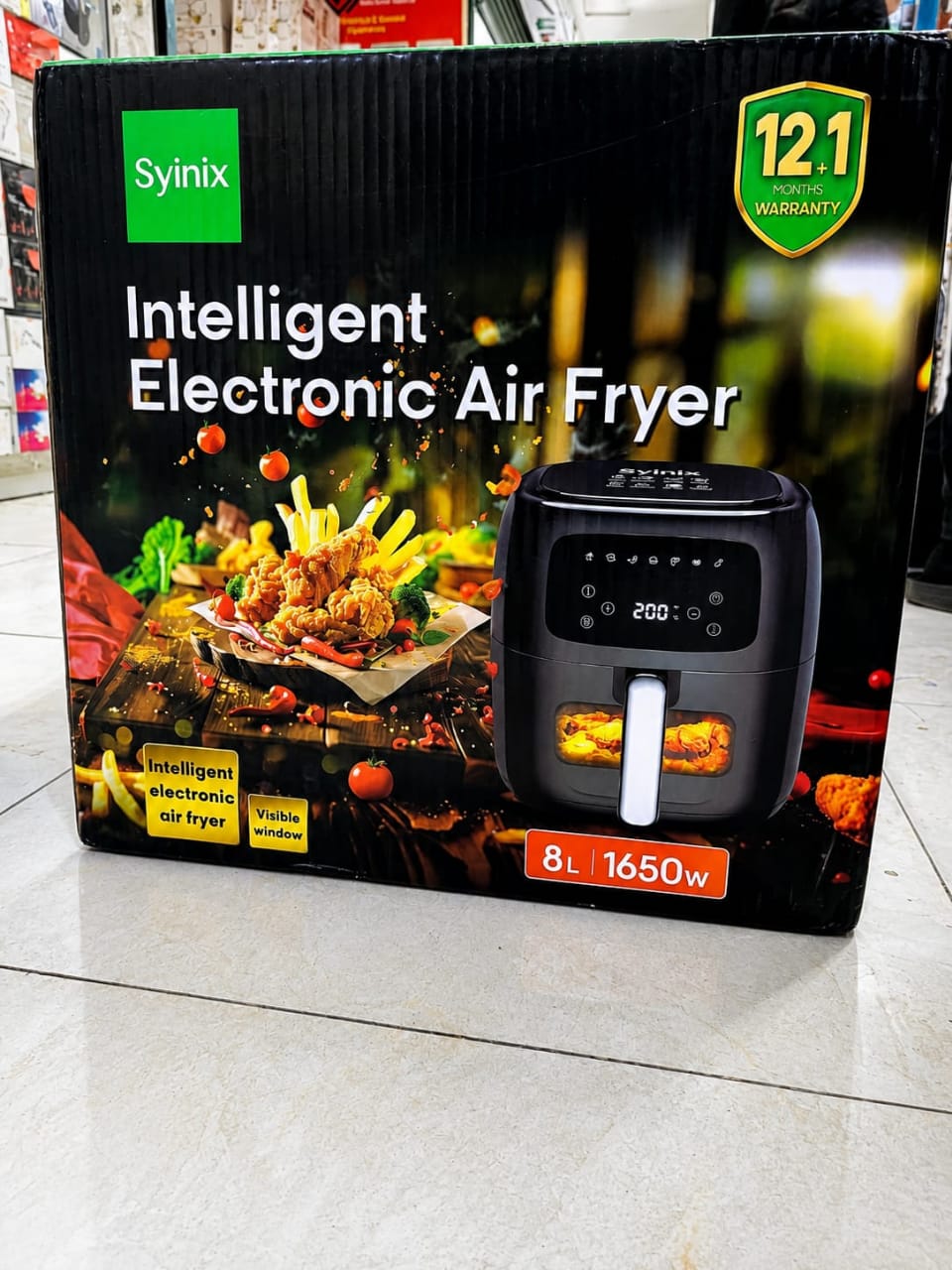 Synix 8L Digital Air Fryer 1650W with Touchscreen Control, 7 Preset Functions and 12+1 Months Warranty