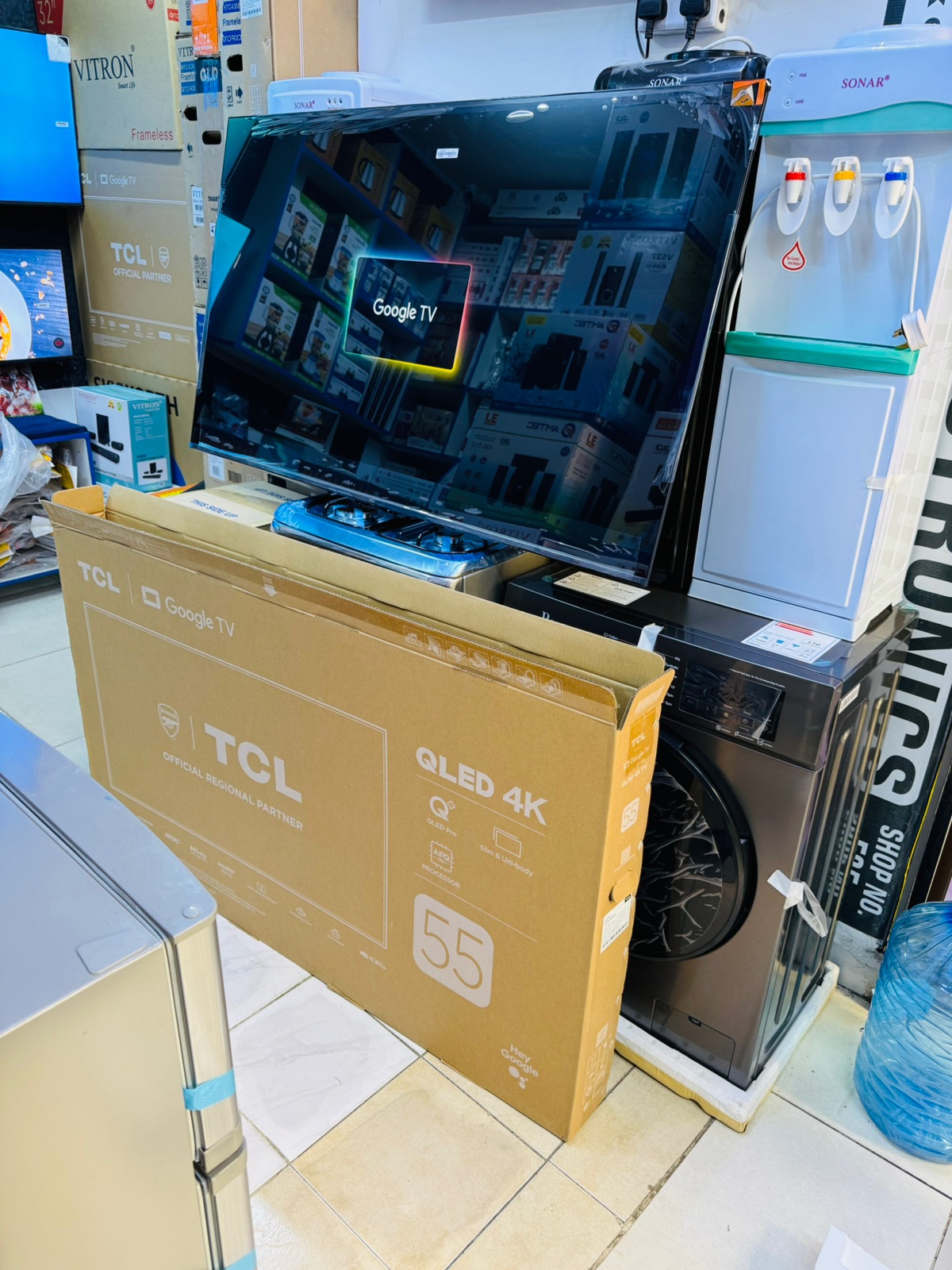 TCL 55-Inch C655 QLED Pro 4K UHD Google Smart TV with Bluetooth