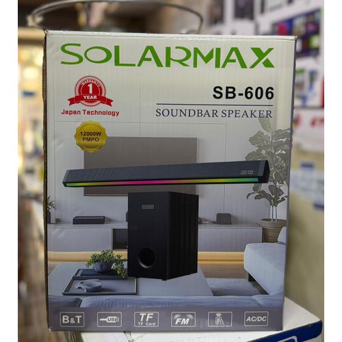 Solarmax SB-606 2.1 Channel 12000W Soundbar with Bluetooth, FM Radio and AUX - photo 2