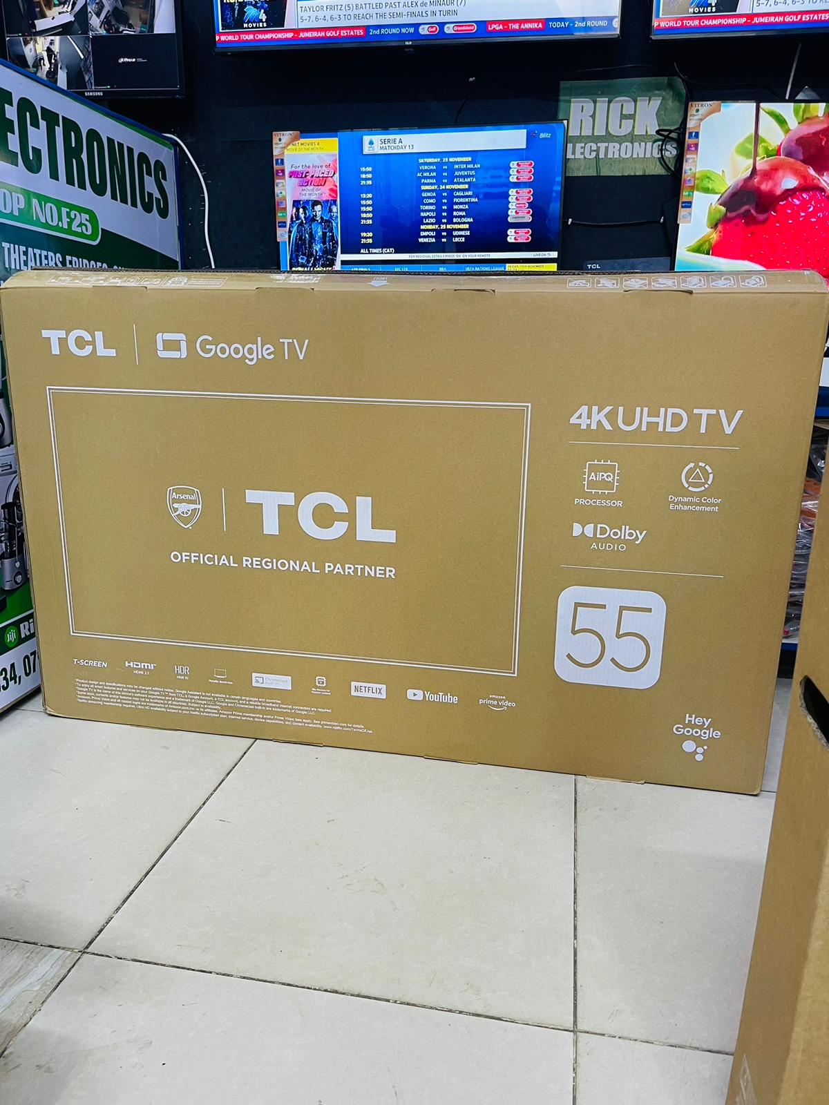 TCL 55-Inch 4K UHD Smart Google TV with Bluetooth, YouTube and Netflix